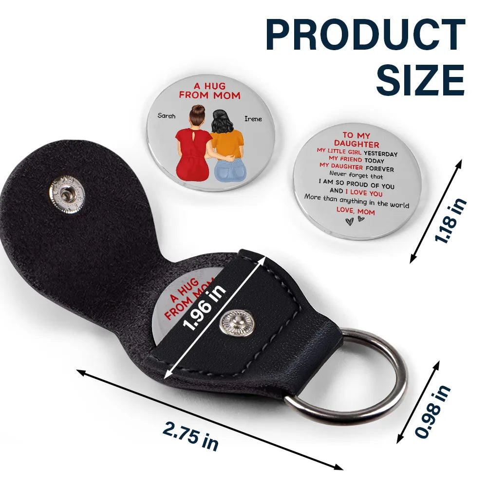 Personalized Leather Keychain for Daughter - Sentimental Gift from Mom Keychain MagicInPrints
