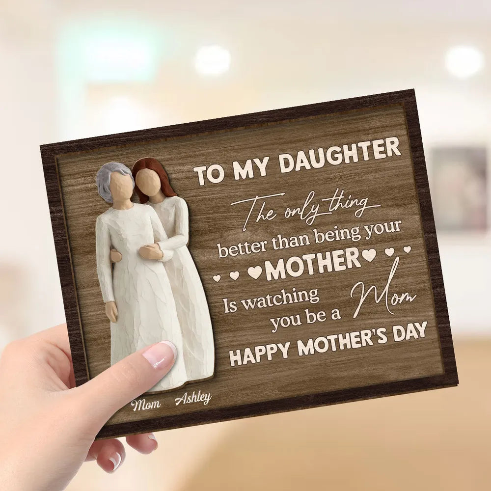 Personalized Mother Daughter Figurine Plaque - Sentimental Mother's Day Gift Plaque MagicInPrints