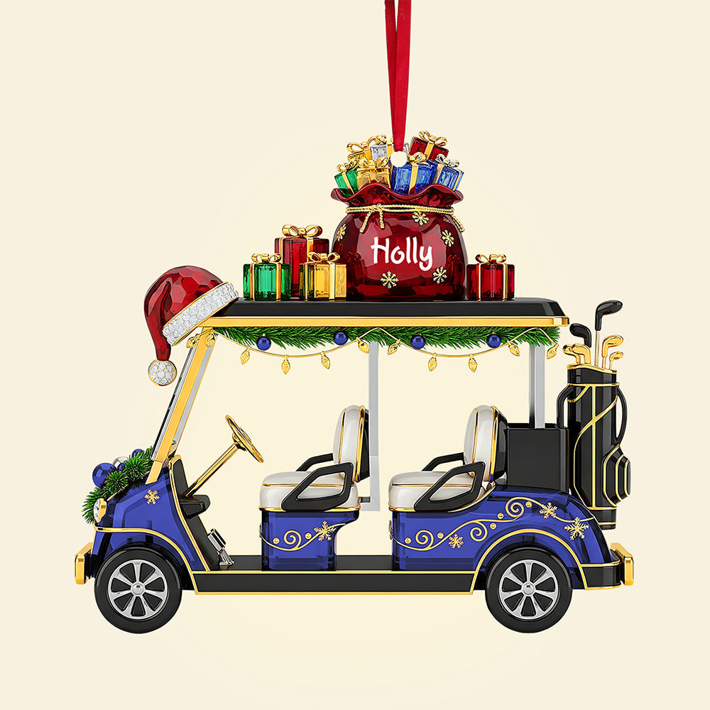 Golf Cart Ornament - A Personalized Gift for Golf Lovers Ornament PopCulturePrints