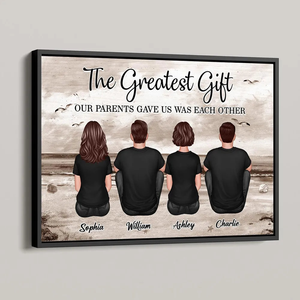 Personalized Family Canvas Print for Siblings - Sentimental Gift Poster or Canvas MagicInPrints
