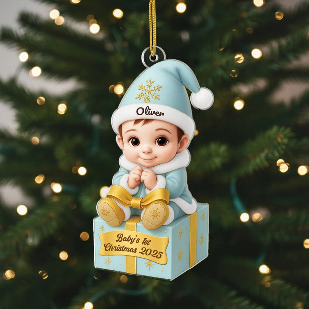 Personalized Baby's First Christmas Ornament - Custom Name Keepsake 2025 Ornament MagicInPrints