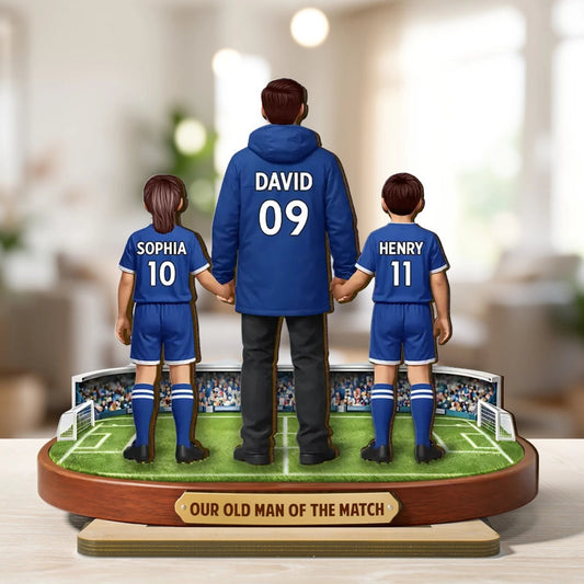 Personalized Soccer Family Figurine for Dad - Father's Day Gift Plaque MagicInPrints