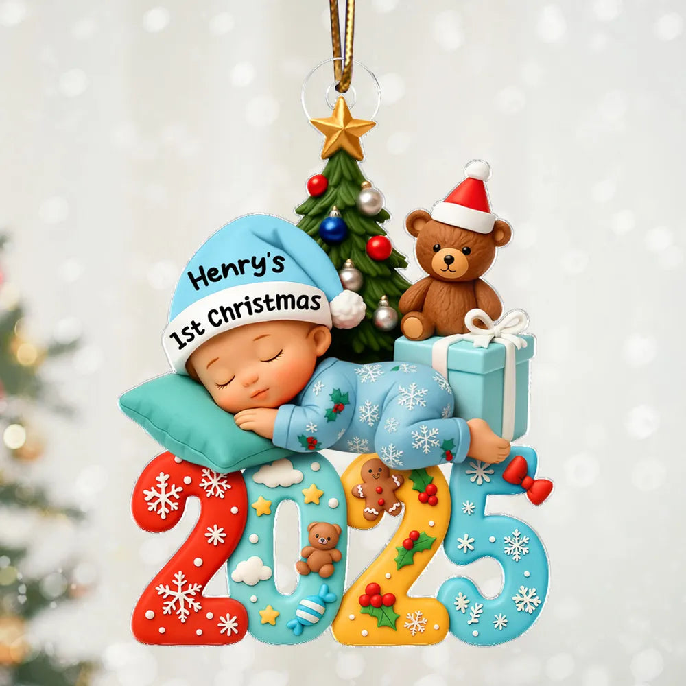 Personalized Baby's First Christmas Ornament 2023 - Custom Name Keepsake Gift Ornament MagicInPrints