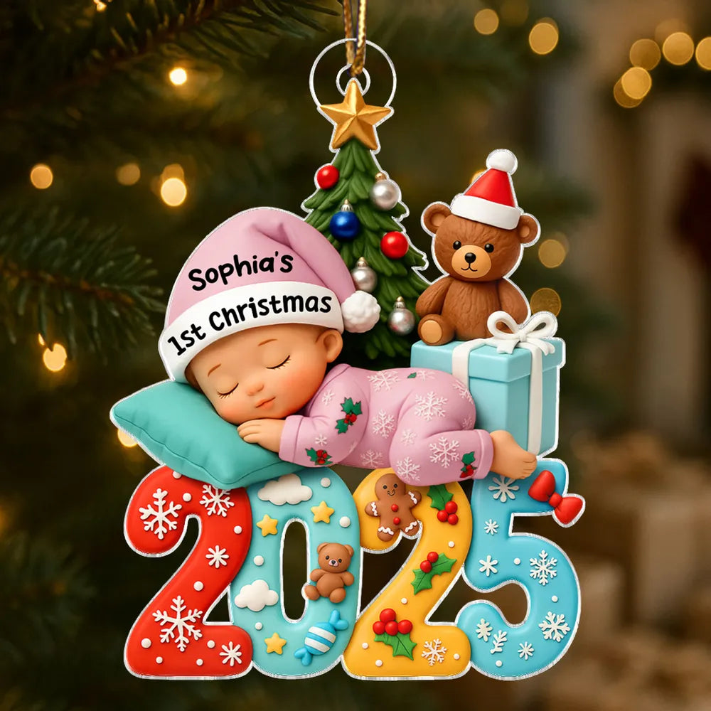 Personalized Baby's First Christmas Ornament 2023 - Custom Name Keepsake Gift Ornament MagicInPrints