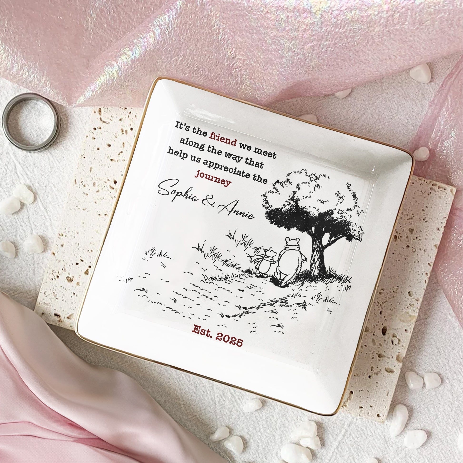 Personalized Friendship Jewelry Dish for Friends - Sentimental Gift Jewelry MagicInPrints
