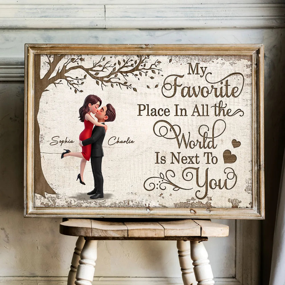 Personalized Couple Canvas Wall Art - Romantic Gift for Lovers Poster or Canvas MagicInPrints