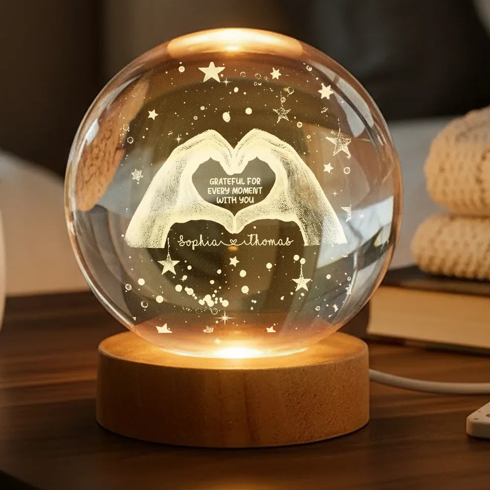 Personalized LED Night Light for Couples - Heartfelt Gift for Anniversaries Lamp MagicInPrints