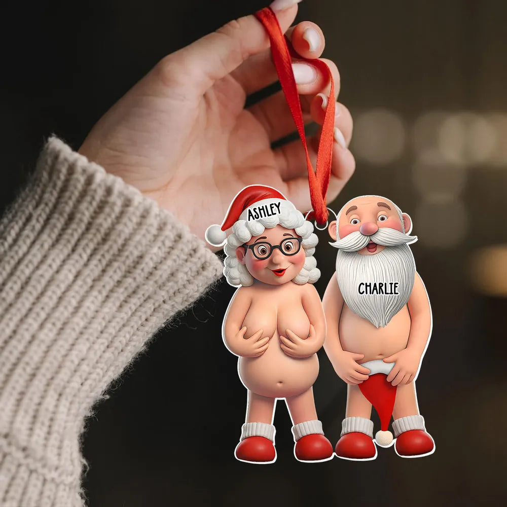 Personalized Funny Couple Christmas Ornament - Holiday Decor Gift Ornament MagicInPrints