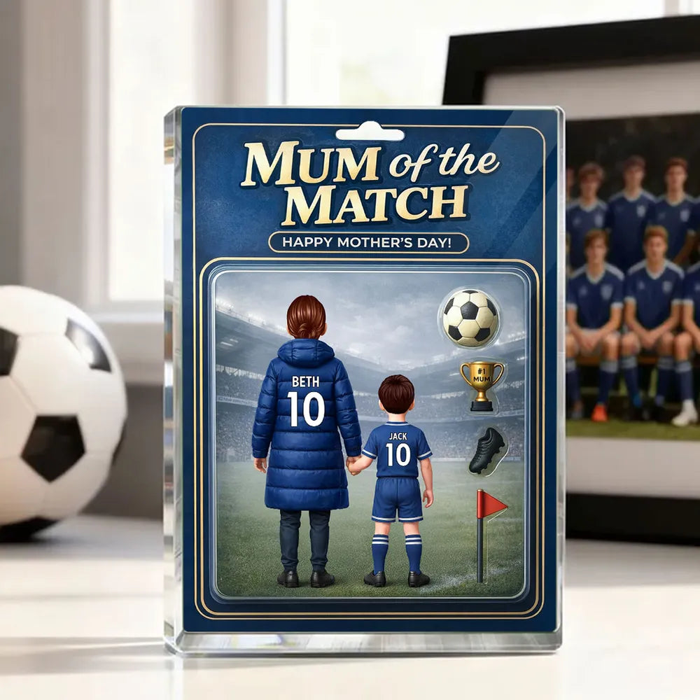 Personalized Mum of the Match Figurine for Mother's Day - Custom Soccer Gift Plaque MagicInPrints
