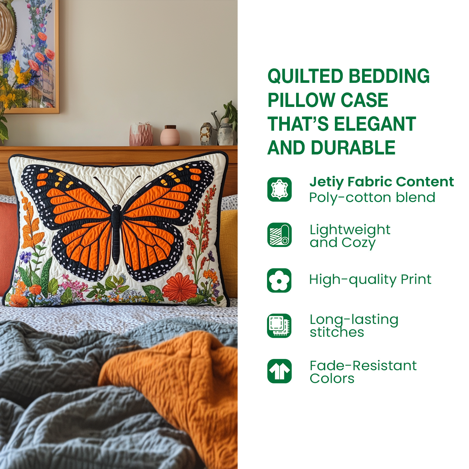 Wrap Yourself in Cozy Comfort – Personalized Quilted Bedding Pillow Case – Gift for Loved Ones Quilted Bedding Pillow Case MagicInPrints