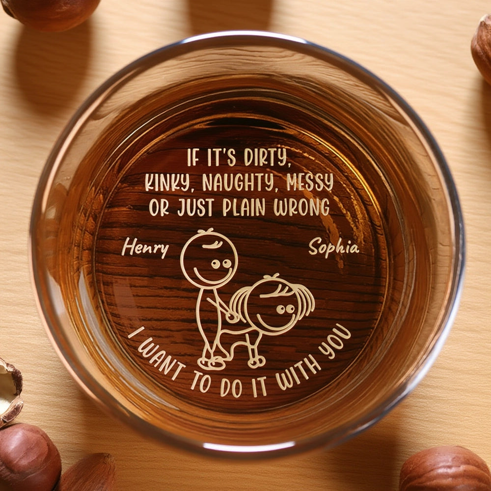 Personalized Engraved Whiskey Glass for Couples - Humorous Gift for Anniversaries Cup MagicInPrints