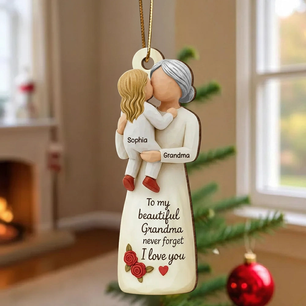Personalized Grandma Ornament for Grandchildren - Heartfelt Christmas Gift Ornament MagicInPrints
