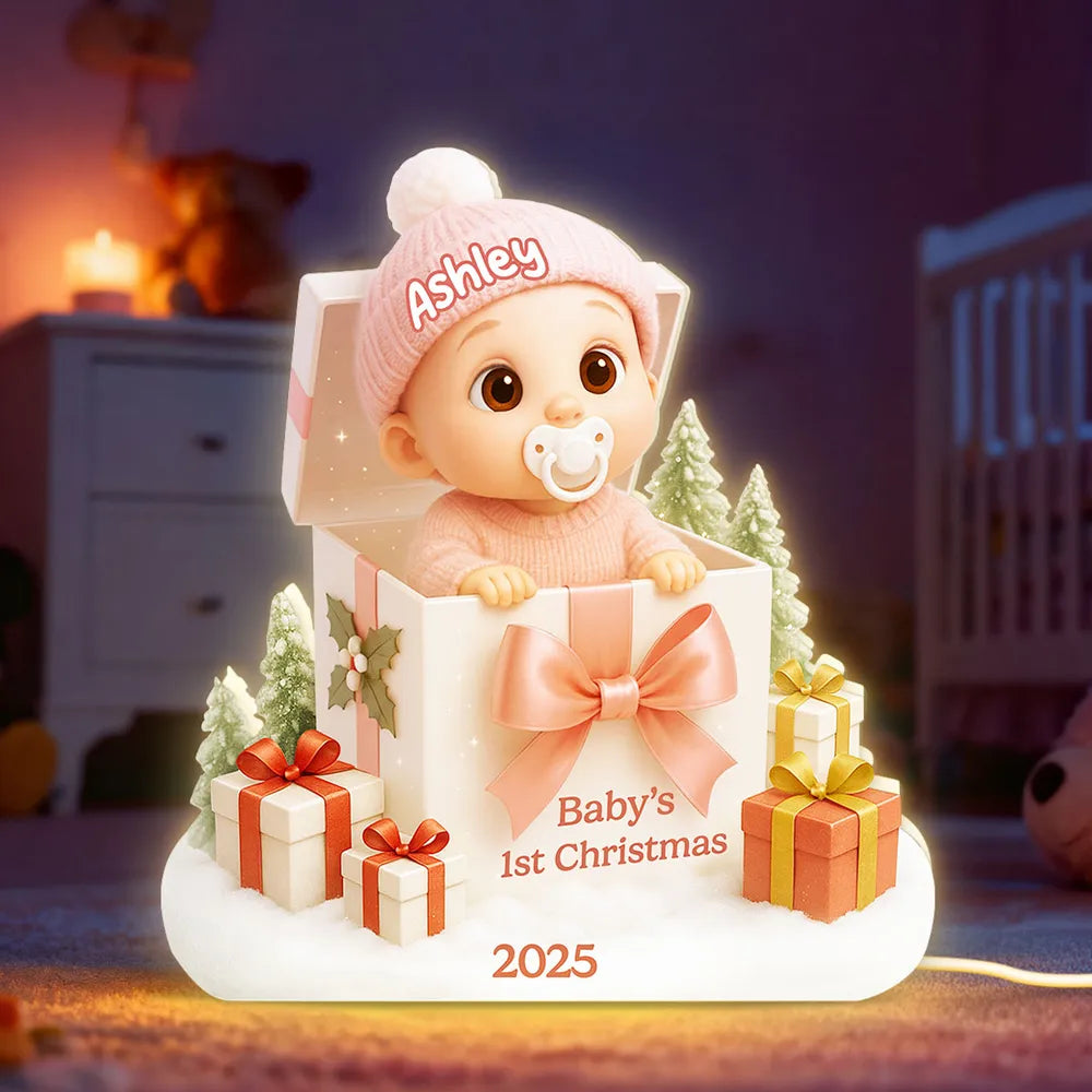 Personalized Baby's First Christmas Keepsake Ornament - Holiday Gift 2025 Plaque MagicInPrints