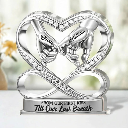 Personalized Infinity Heart Sculpture for Couples - Romantic Anniversary Gift Plaque MagicInPrints