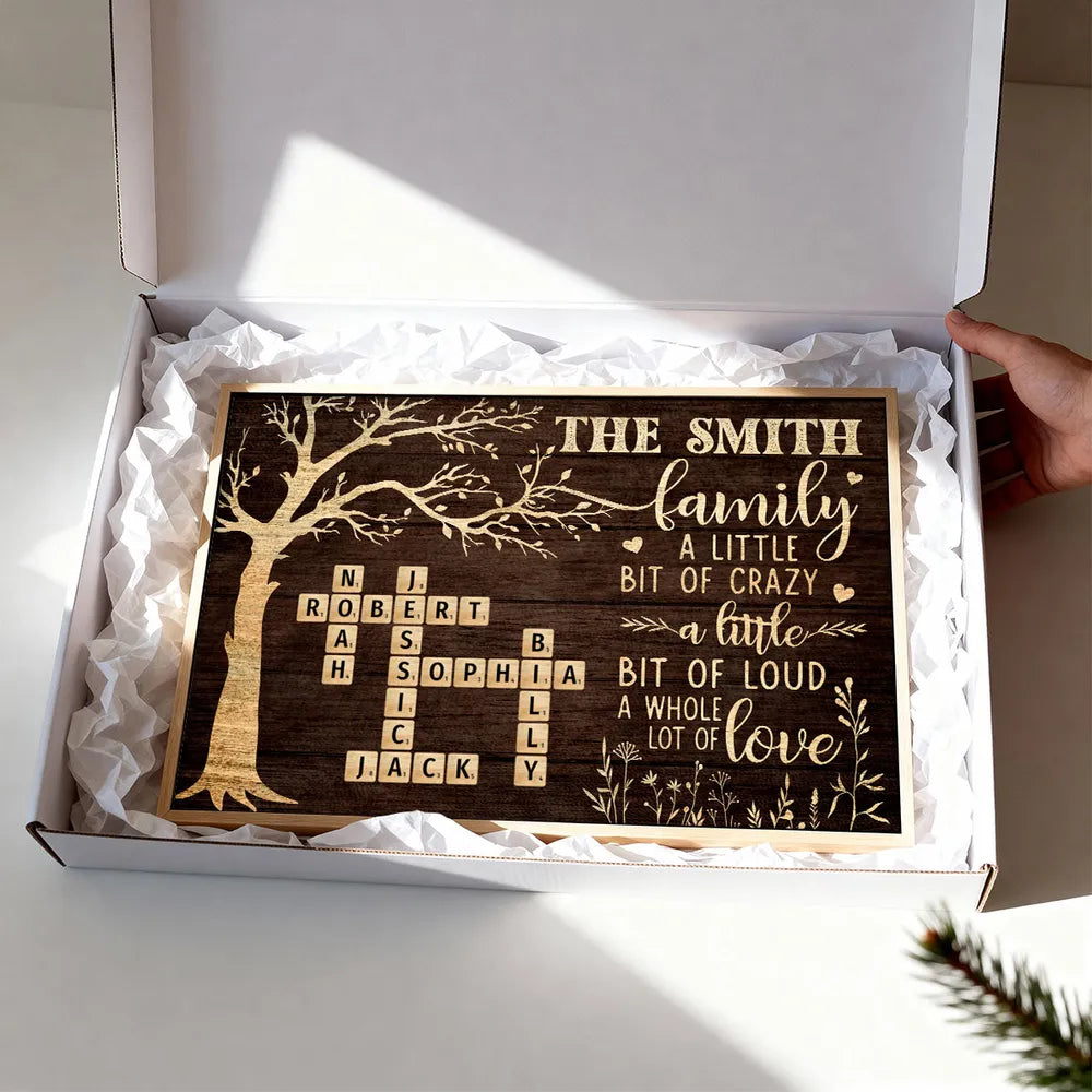 Personalized Family Tree Wooden Wall Art for Home Decor - Sentimental Gift Poster or Canvas MagicInPrints