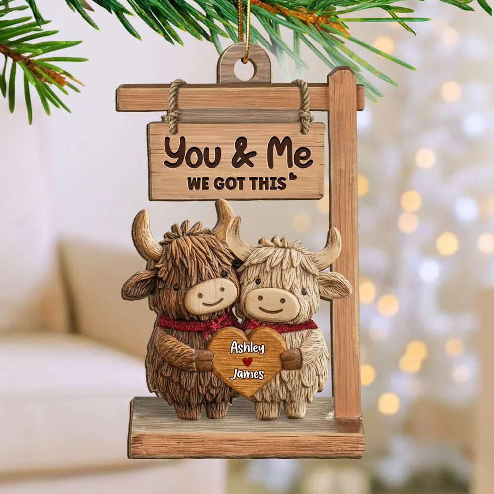 Personalized Couple Ornament for Christmas - Romantic Gift Ornament MagicInPrints