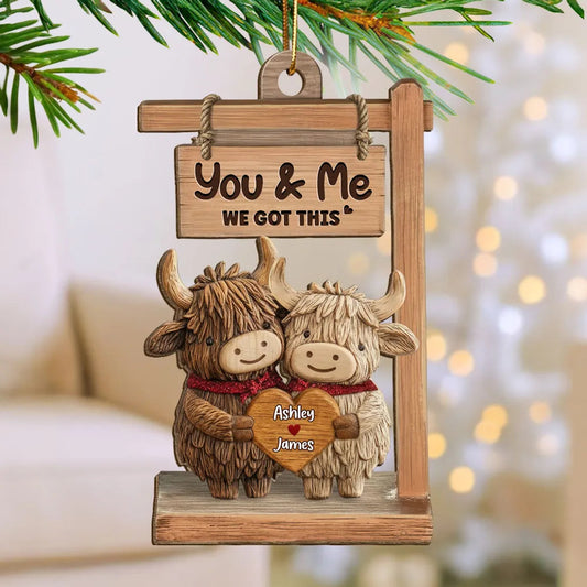 Personalized Couple Ornament for Christmas - Romantic Gift Ornament MagicInPrints