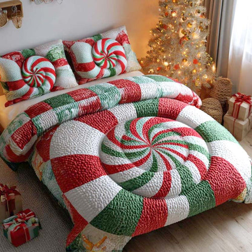 Sweet Dreams Await – Personalized Quilted Bedding Set – Gift for Families Quilted Bedding Set V2 MagicInPrints