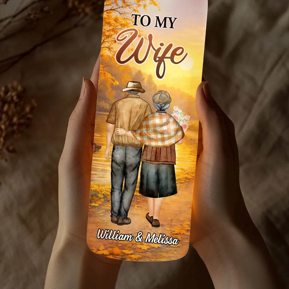 Personalized LED Wine Bottle Lamp for Wife - Romantic Anniversary Gift Lamp MagicInPrints