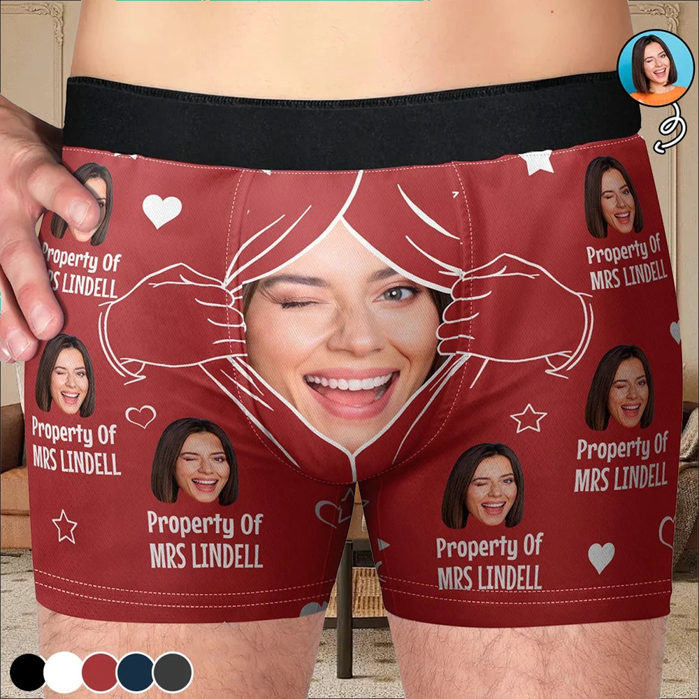 Custom Face Boxer Shorts for Men - Personalized Gift for Anniversary or Valentine's Day Underwear MagicInPrints