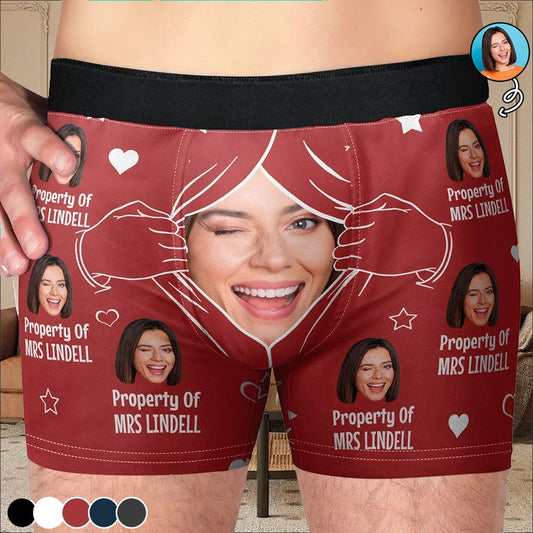 Custom Face Boxer Shorts for Men - Personalized Gift for Anniversary or Valentine's Day Underwear MagicInPrints