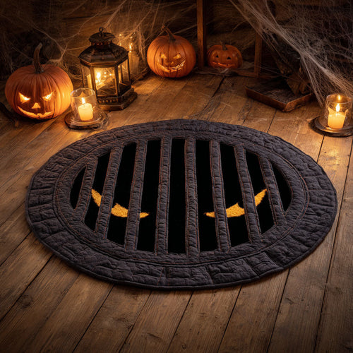 Unleash the Magic of Imagination – Personalized Quilted Round Mat – Gift for Halloween Lovers Quilted Round Mat MagicInPrints