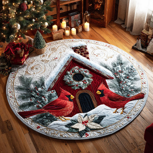 Bring Joy Home – Personalized Round Mat – Gift for Bird Lovers Quilted Round Mat MagicInPrints