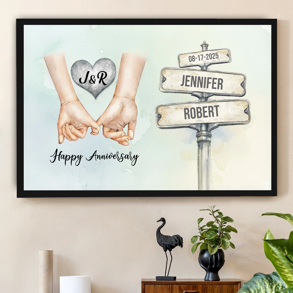Personalized Anniversary Print for Couples - Custom Names and Date Poster or Canvas MagicInPrints
