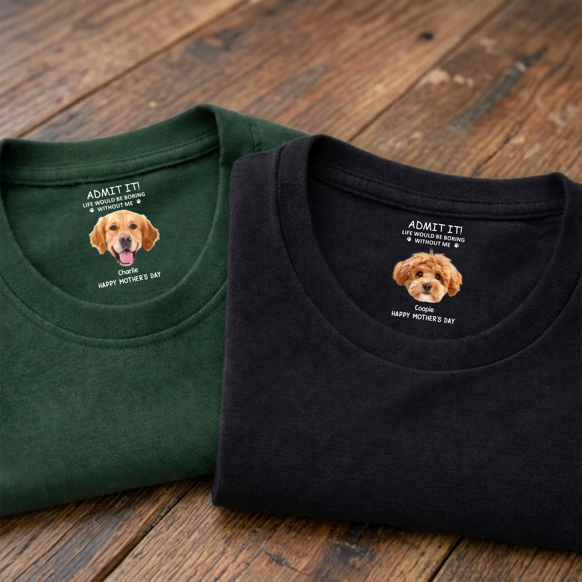 Custom Dog Face T-Shirt for Dog Lovers - Mother's Day Gift Cloth MagicInPrints