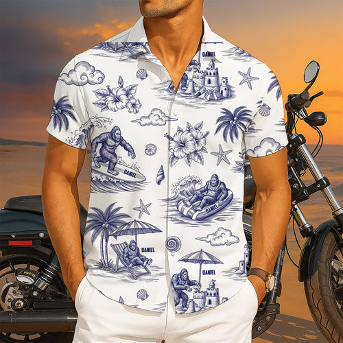 Discover the Adventure within You - Tropical Bigfoot Hawaiian Shirt - Personalized Gift for Bigfoot Lovers Hawaiian Shirts MagicInPrints