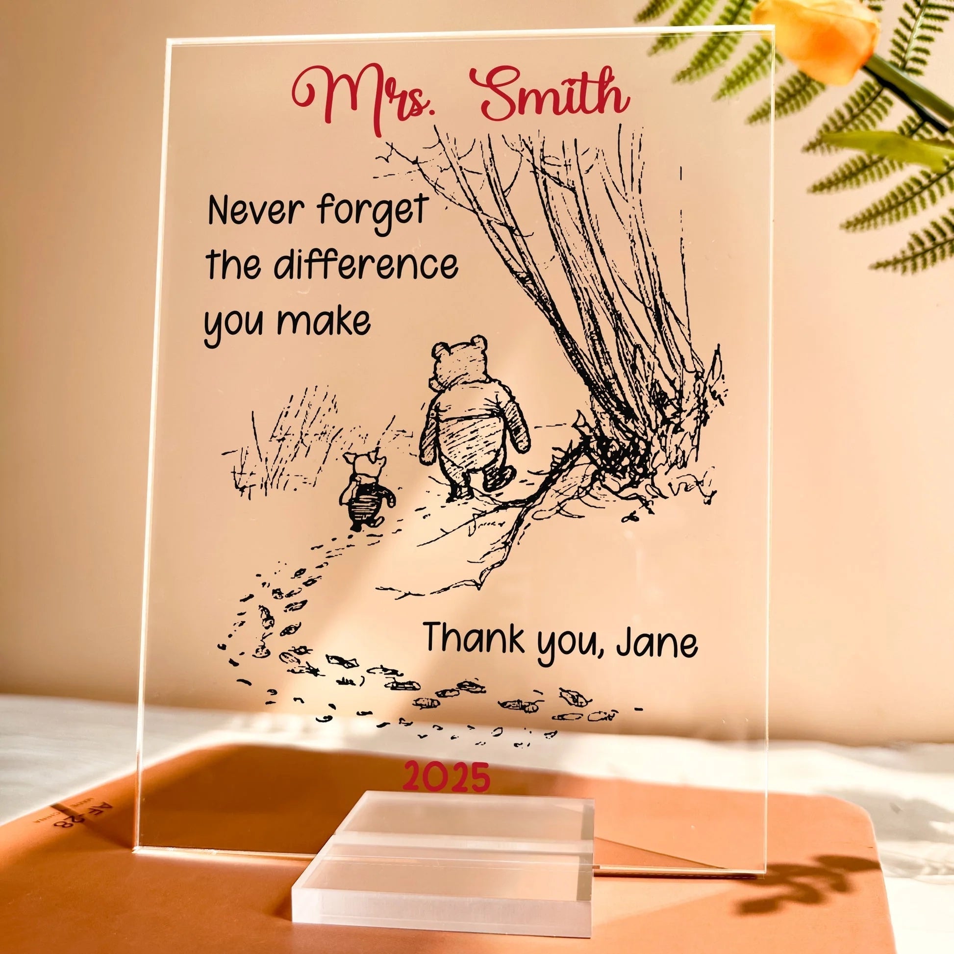 Personalized Teacher Appreciation Acrylic Plaque - Sentimental Gift for Educators Plaque MagicInPrints