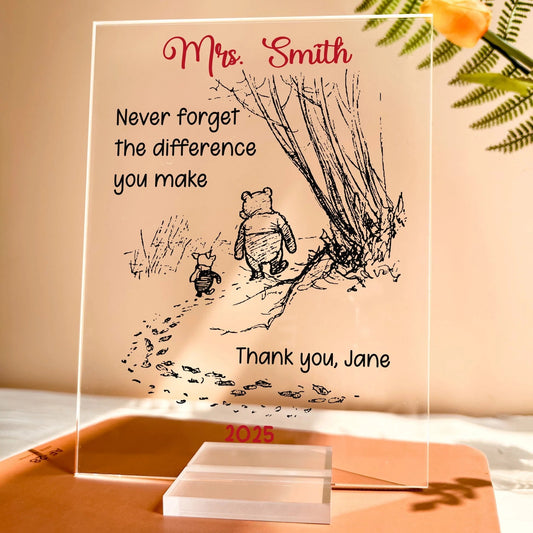Personalized Teacher Appreciation Acrylic Plaque - Sentimental Gift for Educators Plaque MagicInPrints