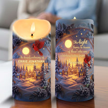 Load image into Gallery viewer, In Loving Memory, The Light Burns Bright - Personalized LED Candle for Memorials Led Candle MagicInPrints
