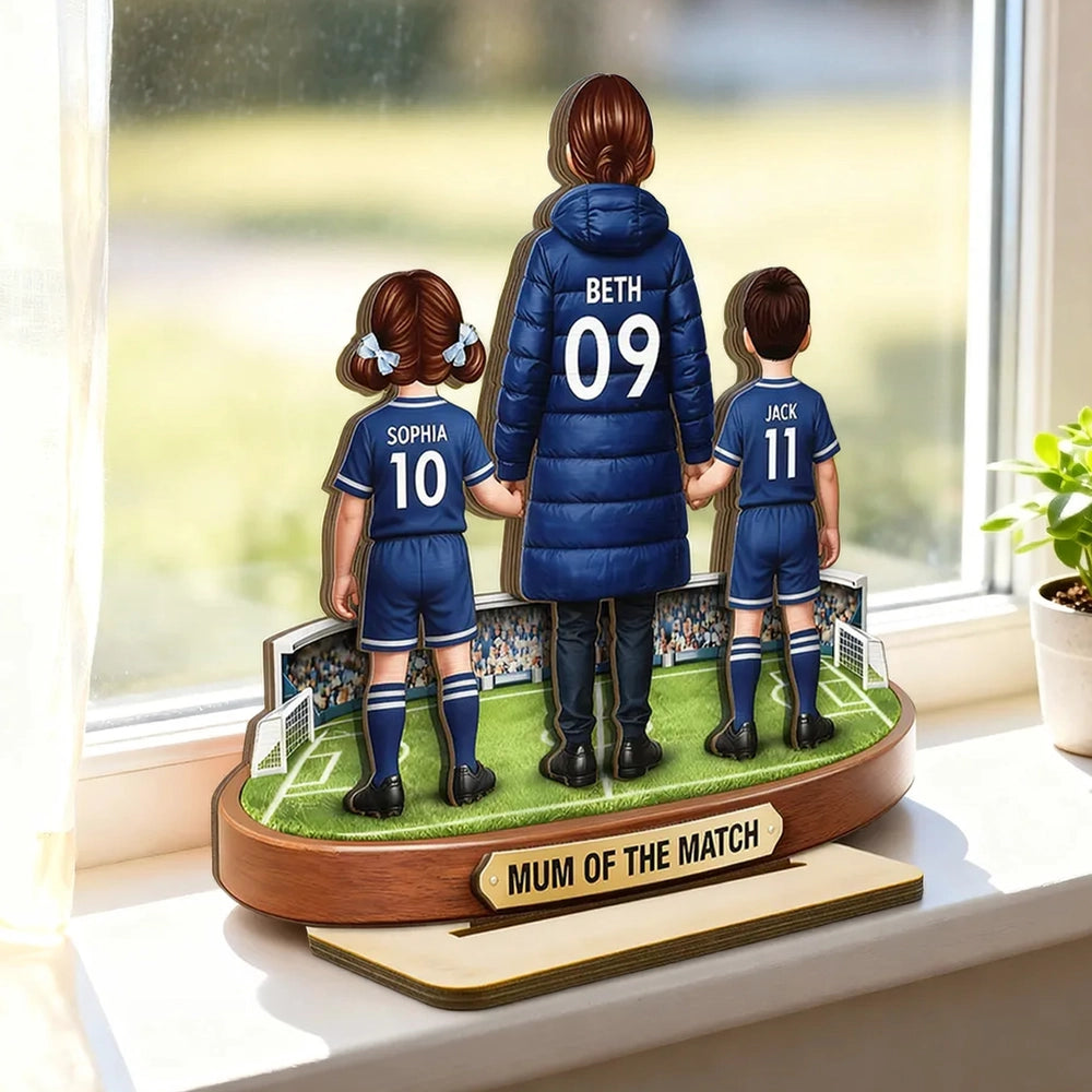 Personalized Soccer Family Figurine for Mom - Mother's Day Gift Plaque MagicInPrints