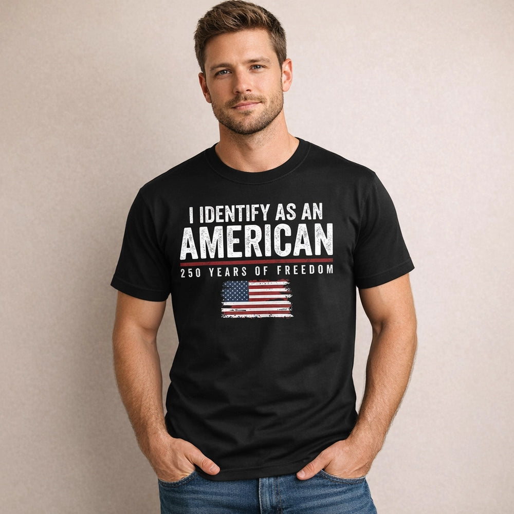 Patriotic T-Shirt for Adults - American Identity 250 Years of Freedom Cloth MagicInPrints