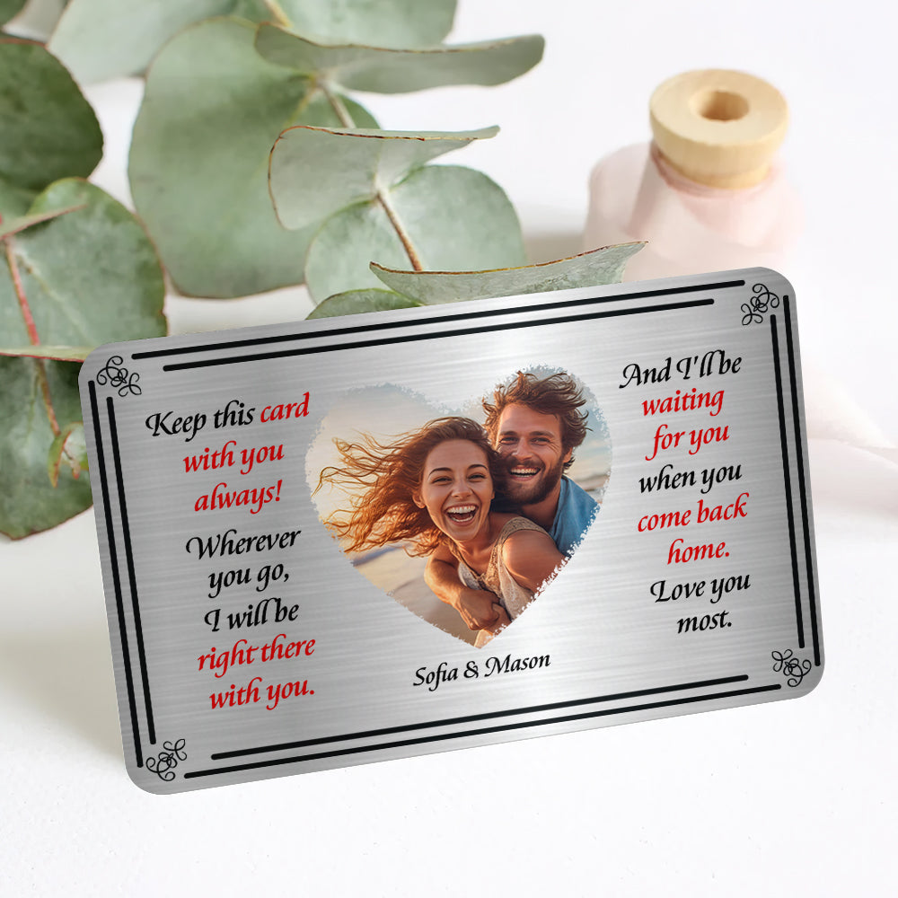 Custom Photo Wallet Card for Couples | Meaningful Personalized Valentine's Day Gifts Wallet Card PopCulturePrints