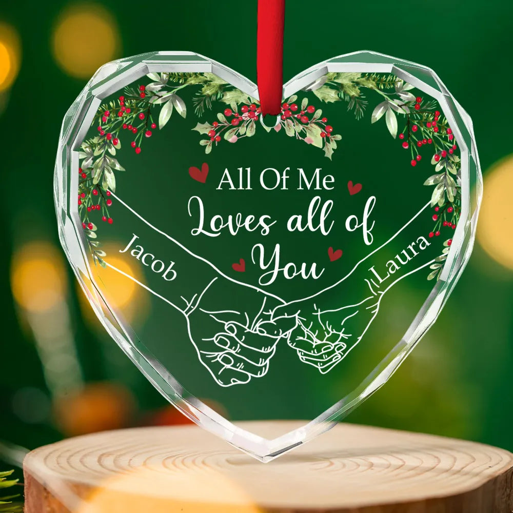 Personalized Heart Ornament for Couples with Custom Names - Christmas Gift Ornament MagicInPrints