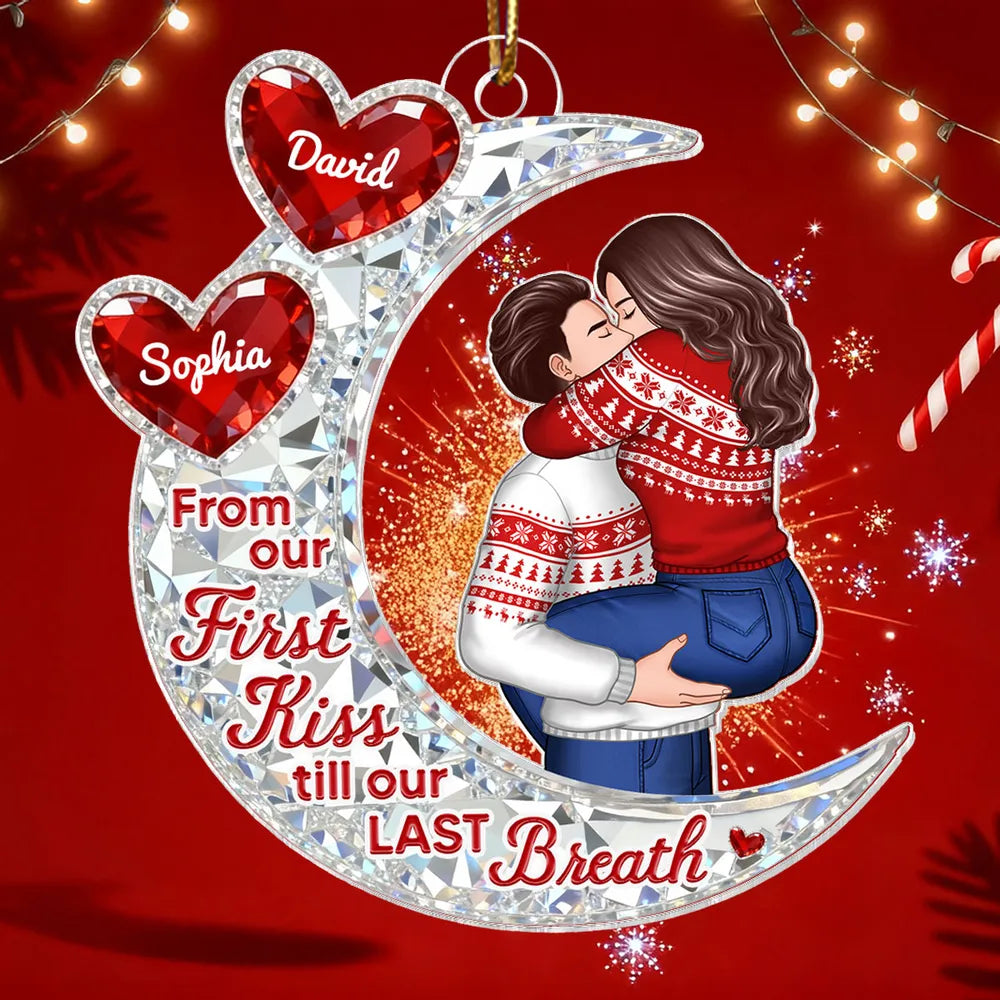 Personalized Couples Christmas Ornament - Romantic Gift for Holidays Ornament MagicInPrints