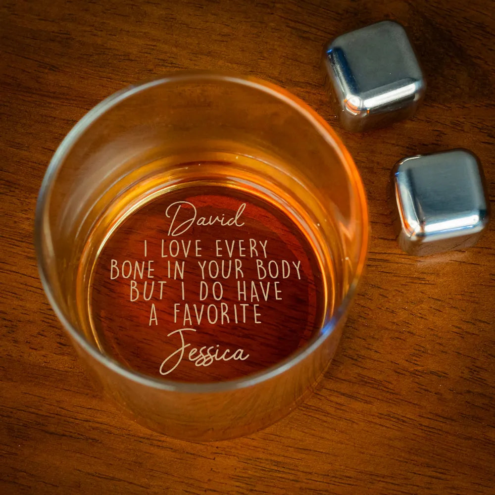 Personalized Engraved Whiskey Glass for Couples - Romantic Gift Cup MagicInPrints