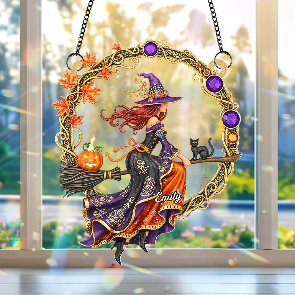 Witch suncatcher - Personalized Gifts For Witch Lover Ornament MagicInPrints