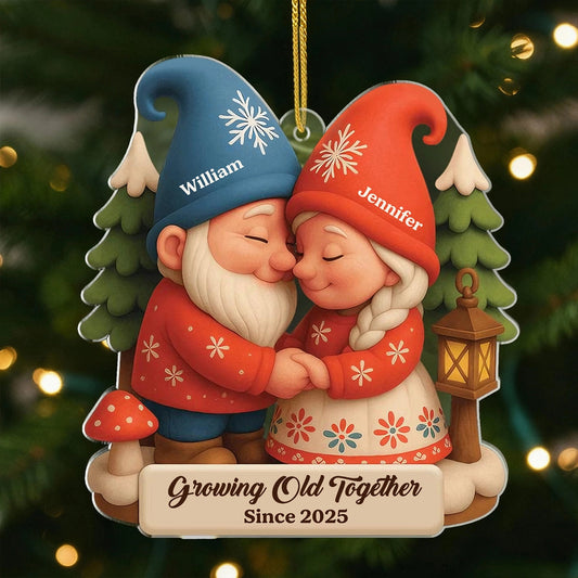 Personalized Couple Christmas Ornament for Couples - Growing Old Together Ornament MagicInPrints