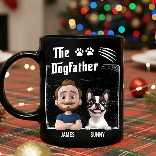 Personalized Dogfather Mug for Dog Lovers - Christmas Gift Cup MagicInPrints