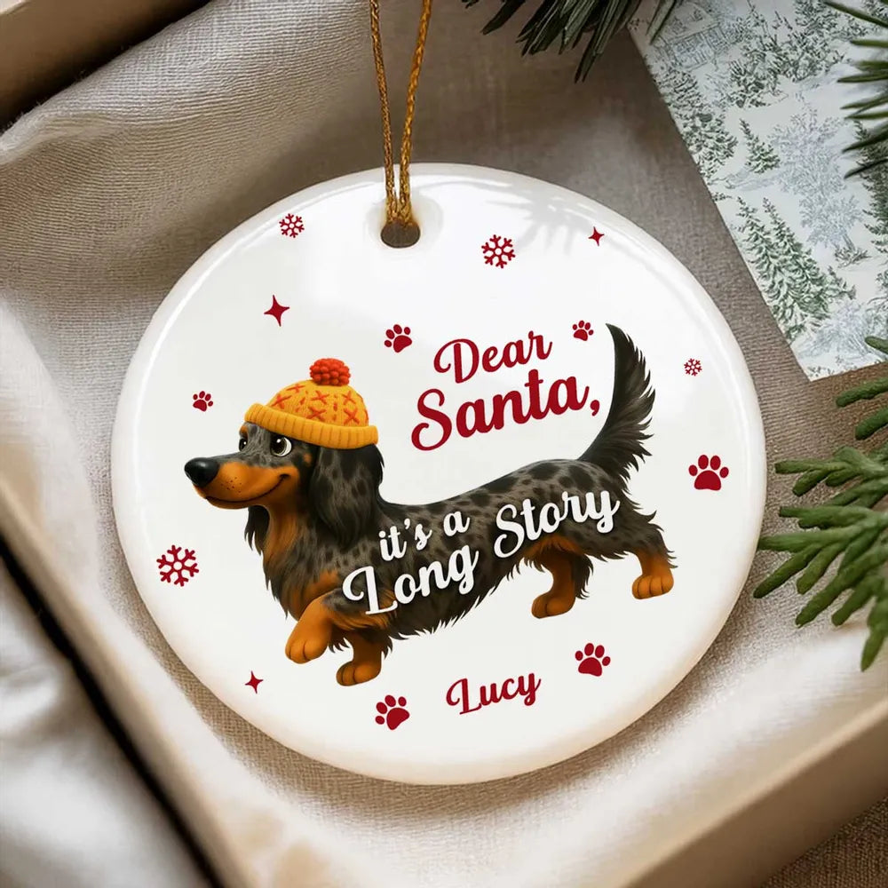 Personalized Dachshund Christmas Ornament for Dog Lovers - Holiday Decor Ornament MagicInPrints