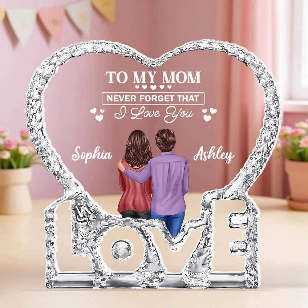 Personalized Heart-Shaped Acrylic Plaque for Mom - Sentimental Gift for Mother's Day Plaque MagicInPrints