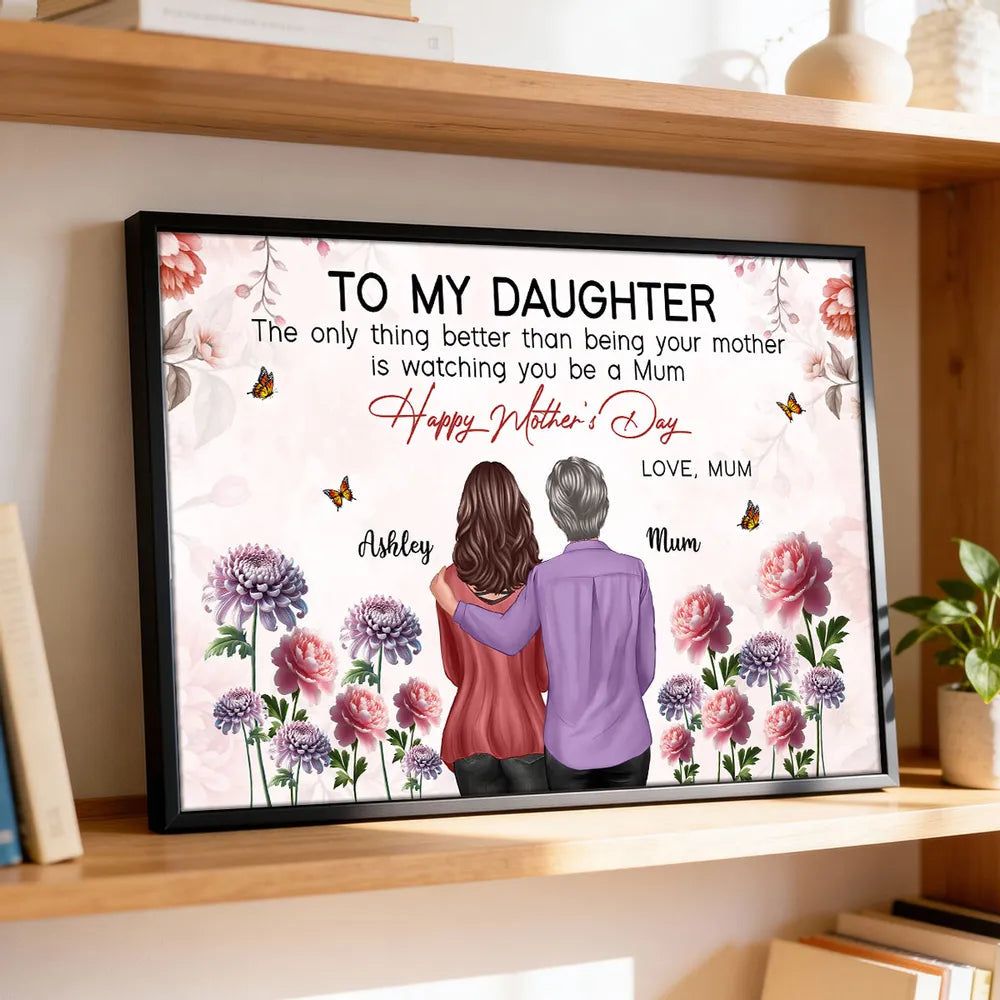 Personalized Mother-Daughter Canvas Print - Sentimental Gift for Mother's Day Poster or Canvas MagicInPrints
