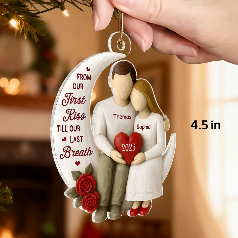 Personalized Couple Ornament for Christmas - Romantic Keepsake Gift Ornament MagicInPrints