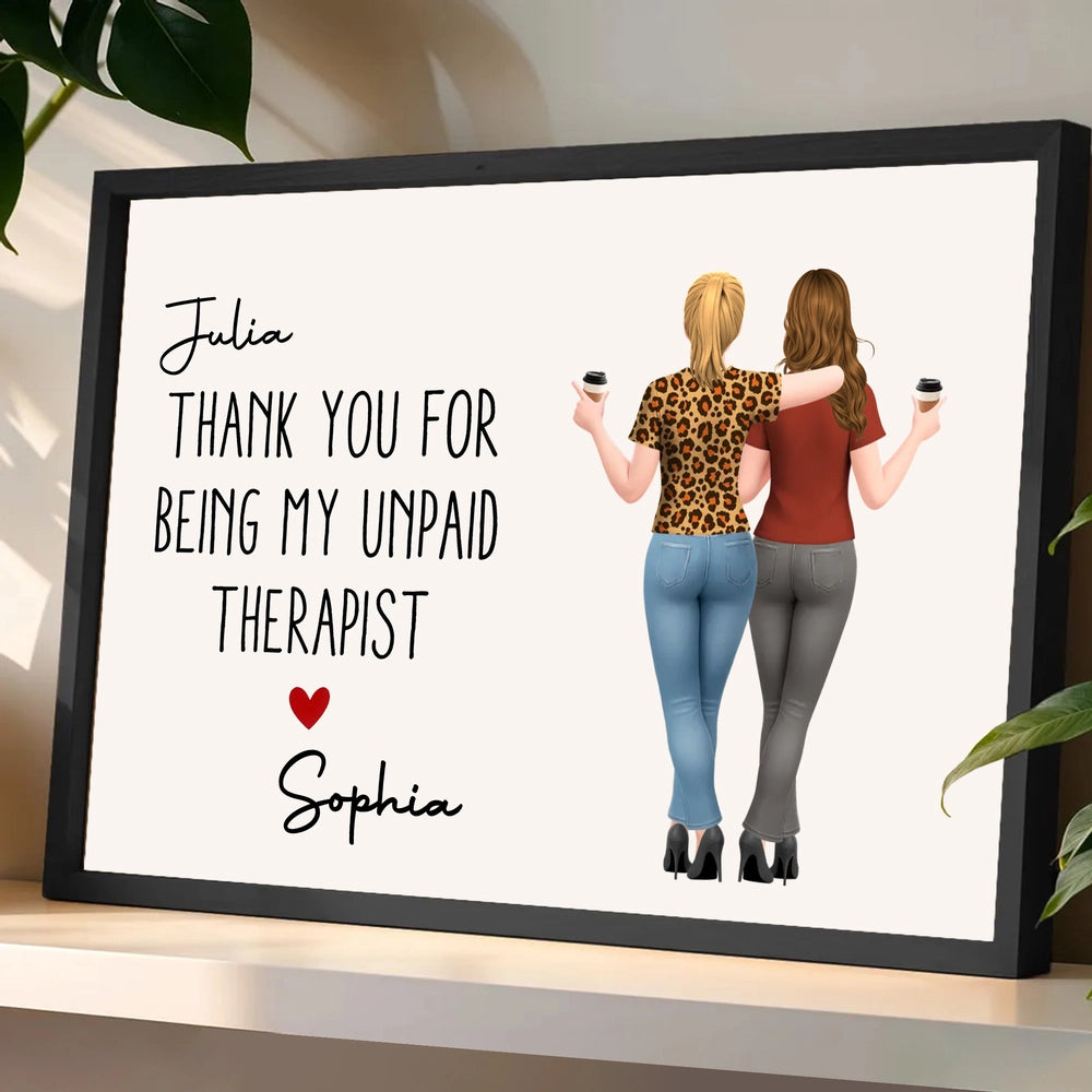 Personalized Friendship Wall Art for Best Friends - Sentimental Thank You Gift Poster or Canvas MagicInPrints