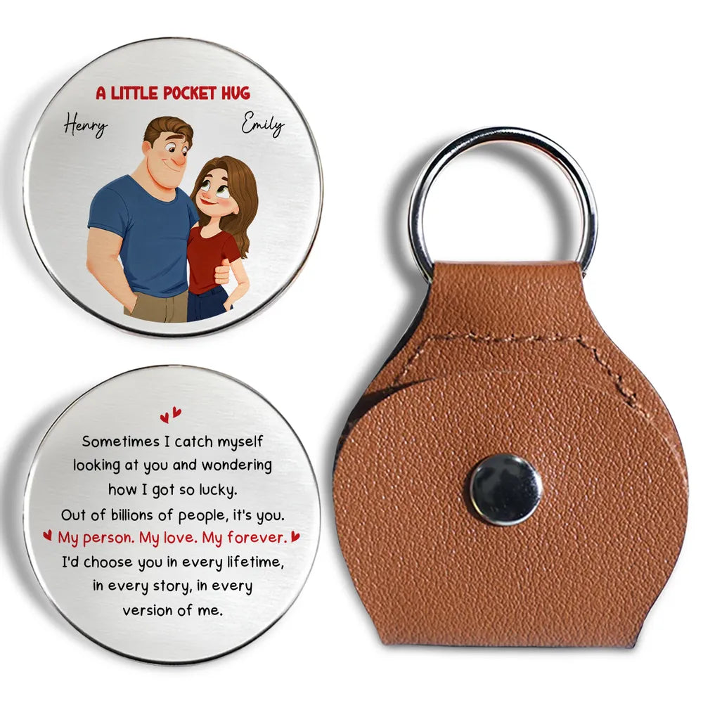 Personalized Pocket Hug Keychain for Couples - Sentimental Gift for Loved Ones Keychain MagicInPrints