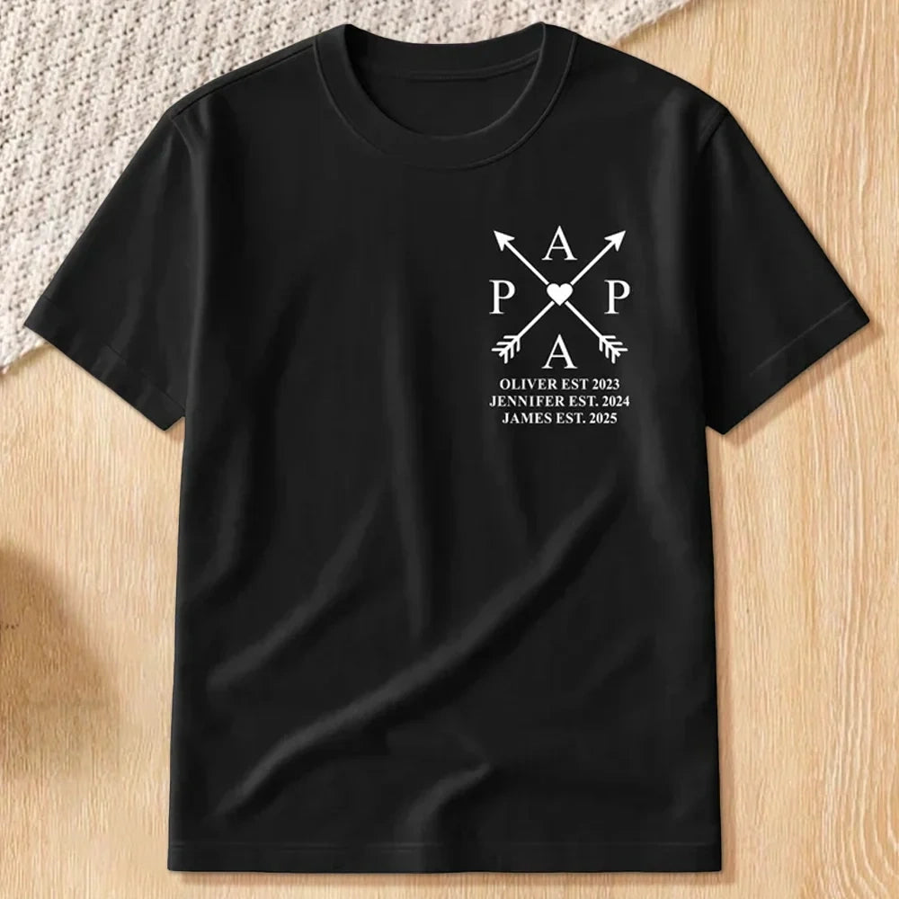 Custom Family Name T-Shirt for Dad - Personalized Father's Day Gift Cloth MagicInPrints