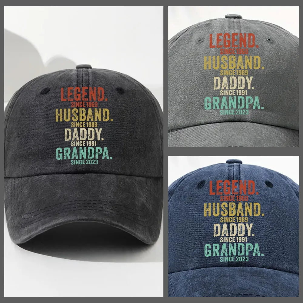 Personalized Grandpa Cap for Men - Milestone Years Gift Hat MagicInPrints